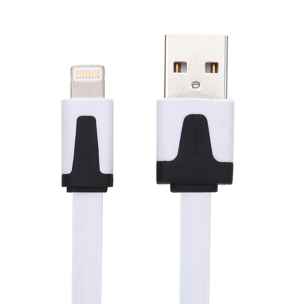 Dual Color Flat Noodle Lightning 8Pin USB cable WK-F8P001